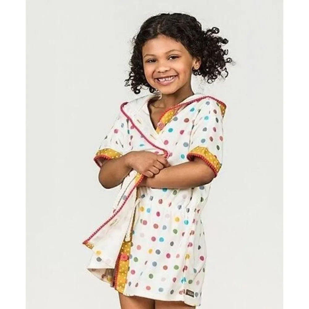 Matilda Jane Camp MJC Sunfish Cover Up Beachy Terry Cloth Button Up Size 4